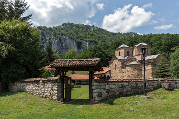 Amazing view of medieval Poganovo Monastery of St. John the Theologian, Serbia