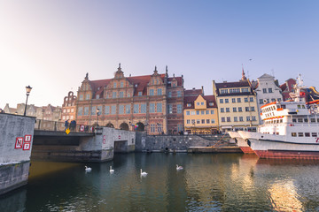 Obraz premium January 28, 2017: Old town harbor of Gdansk, Poland
