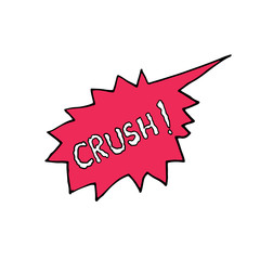 Comic book speech bubble, cartoon sound effect. Hand drawn pop art style sign vector illustration.