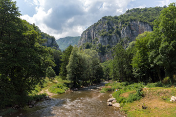 Naklejka na ściany i meble Amazing view of Jerma River Gorge in Vlaska Mountain, Dimitrovgrad region, Serbia