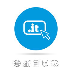 Domain IT sign icon. Top-level internet domain.
