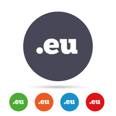 Domain EU sign icon. Top-level internet domain.