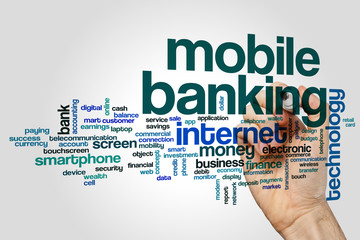 Mobile banking word cloud