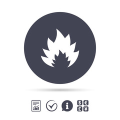 Fire flame sign icon. Heat symbol.
