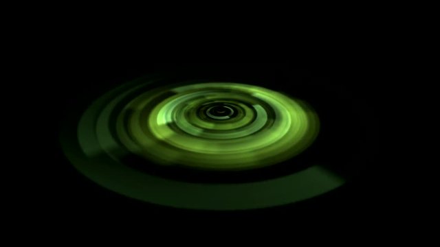 Circular Portal Vortex Round Spin on the Ground Green Color. Overlay Graphic Element