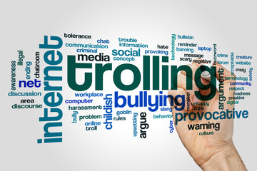 Trolling word cloud