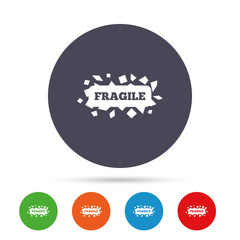 Fragile parcel icon. Package delivery symbol.