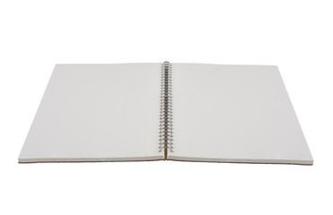 blank paper notebook isolated