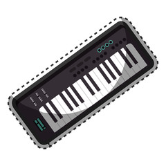 synthesizer audio device icon vector illustration design
