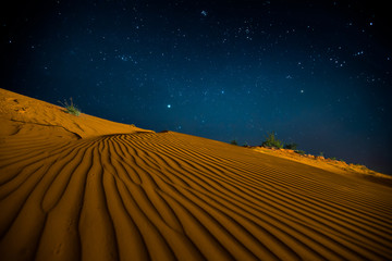 Orange sand dunes at night, Vietnam - 140722345