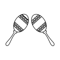 maracas instrument isolated icon vector illustration design