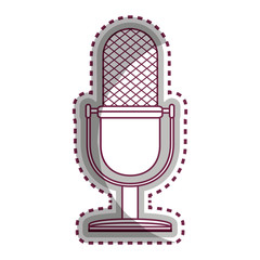 microphone retro audio device vector illustration design