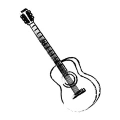Fototapeta premium guitar instrument isolated icon vector illustration design