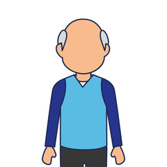 old man ethnicity avatar character vector illustration design