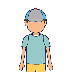 young man ethnicity avatar character vector illustration design