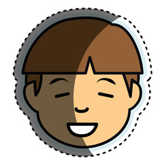 asian man ethnicity avatar character vector illustration design