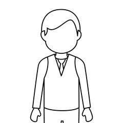 young man ethnicity avatar character vector illustration design