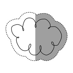 silhouette clound network service icon, vector illustration design