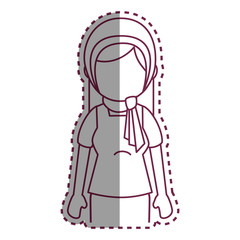 muslim cute woman ethnicity character vector illustration design