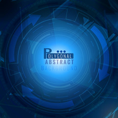 Futuristic technology HUD vector blue BG