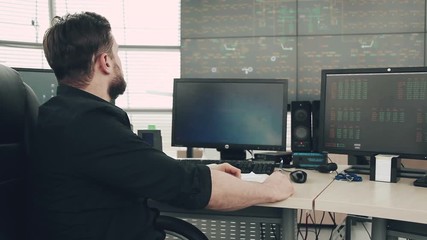 On-duty staff of the station of the park of wind power stations. - Powered by Adobe