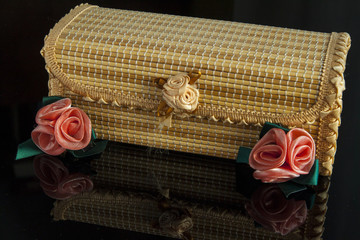  wooden boxes with vintage decoration - 140729766