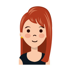cute businesswoman avatar character vector illustration design