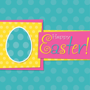Funky Easter egg card in vector format.
