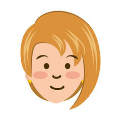 cute woman avatar character vector illustration design