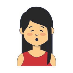 cute businesswoman avatar character vector illustration design