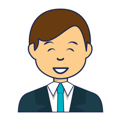 young businessman avatar character vector illustration design