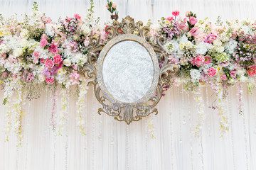 indoor luxurious wedding ceremony backdrop