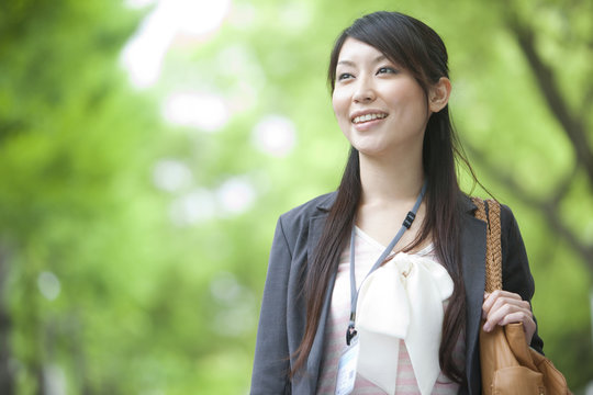 Businesswoman standing outdoors