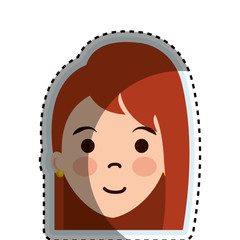 cute woman avatar character vector illustration design