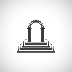 Abstract background - arch silhouette. Arch icon.