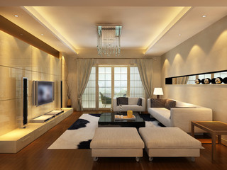 3d rendering of home interior.