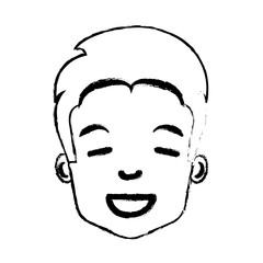 young man avatar character vector illustration design