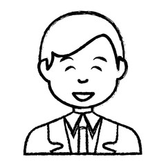 young businessman avatar character vector illustration design