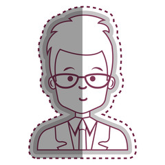 young businessman avatar character vector illustration design