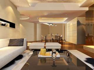 3d rendering of home interior.