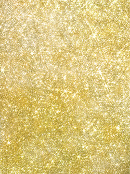Gold pearl sequins, shiny glitter background/Shine in a star shape