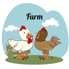 Farm design over white background, vector illustration