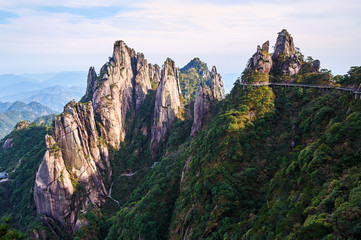 Mount Sanqing spring landscape.