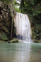 Fototapeta na wymiar Arawan water fall national park at Kanchanaburi, Thailand