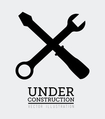 Construction design over white background, vector illustration