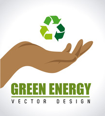 Energy design over white background, vector illustration