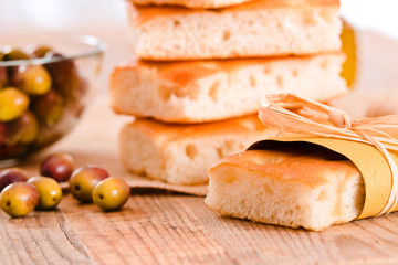 Focaccia bread. 