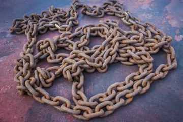 Old rusty chain