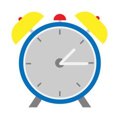 Alarm clock flat design style.
