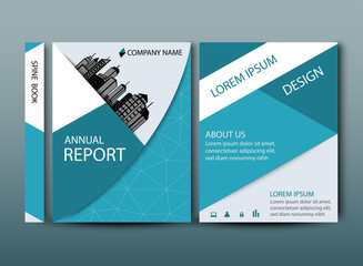 Annual report cover in abstract design